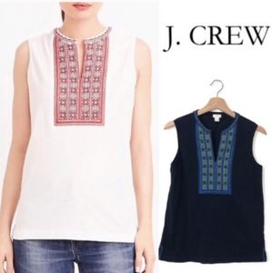 JCrew embroidered tank